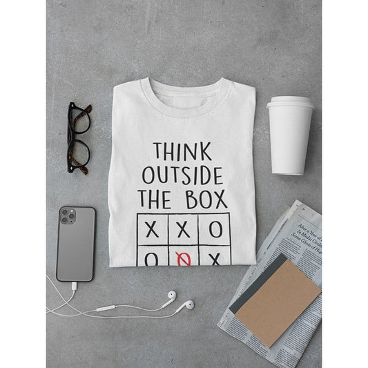 Think Outside the Box Unisex T-Shirt - Cool Letter Quote Modal Short Sleeve O Neck Tee for Men and Women