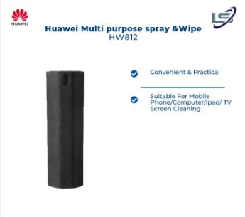 Multi-Purpose Spray and Wipe | HW812 | Suitable for Mobile Phone, Computer, iPad, and TV Screen Cleaning | No Alcohol Addition | Mini Portable | Clean Sterilization