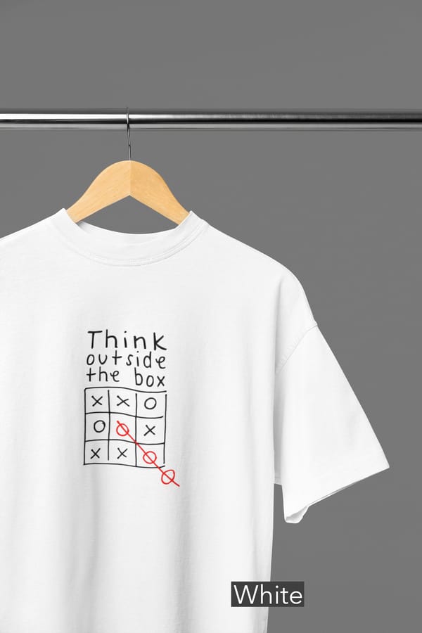 Think Outside the Box Unisex T-Shirt - Cool Letter Quote Modal Short Sleeve O Neck Tee for Men and Women