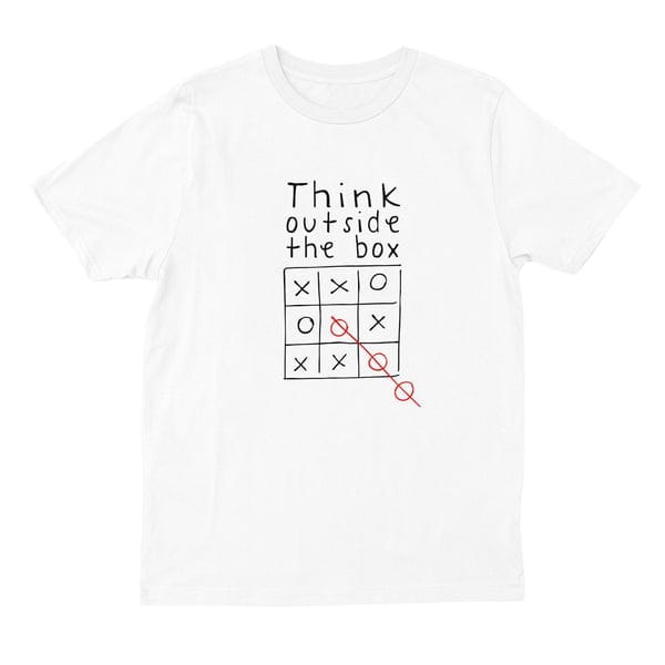 Think Outside the Box Unisex T-Shirt - Cool Letter Quote Modal Short Sleeve O Neck Tee for Men and Women